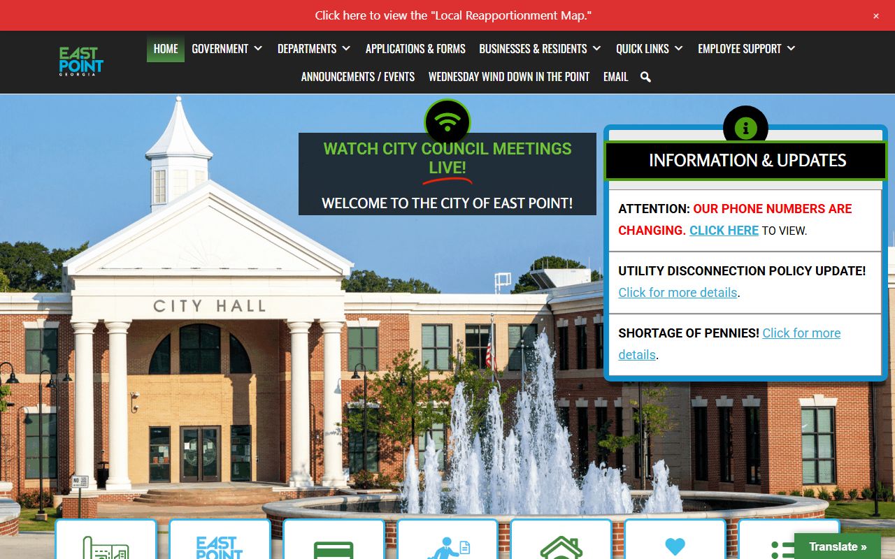 East Point city website for booking and arrest information