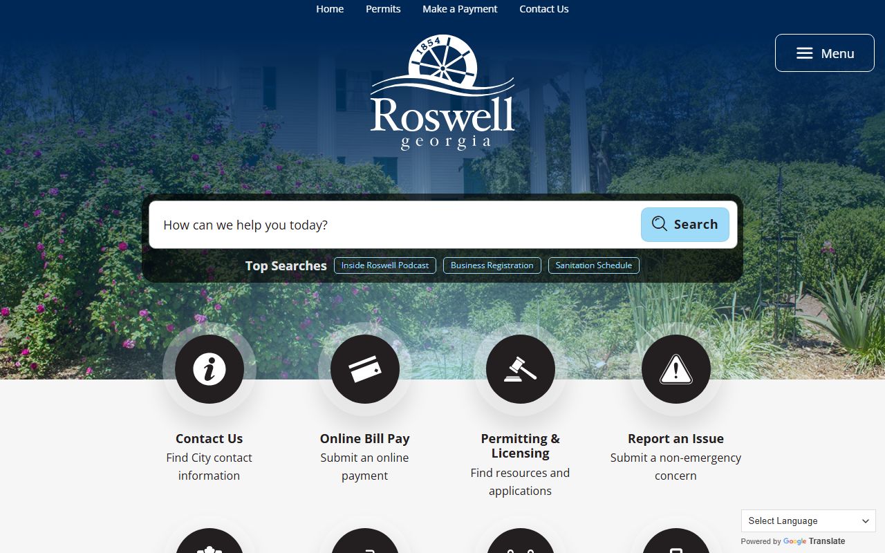 Roswell city government website