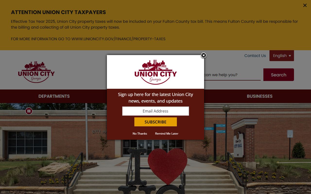 City of Union City official website