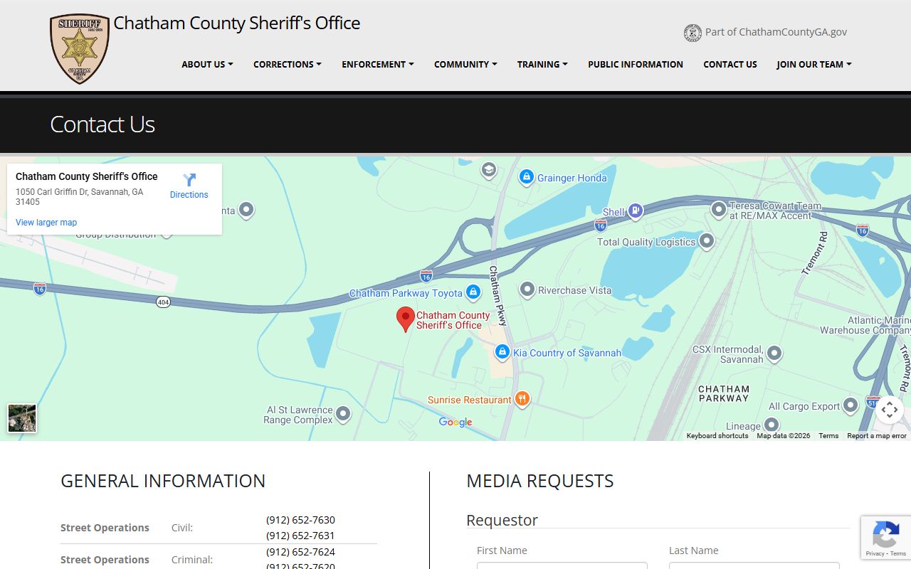 Chatham County Sheriff's Department contact information for booking inquiries