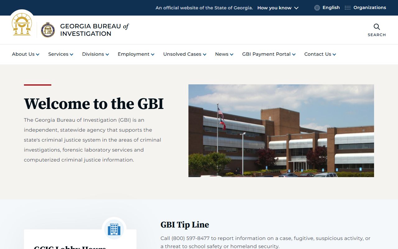 Georgia Crime Information Center GCIC for 72 hour booking and criminal history